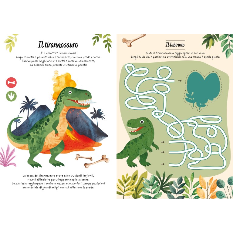 Sticker e attività. Dinosauri