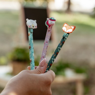 Erasable Gel Pen Set – Fox, Unicorn & Bear
