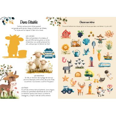 Stickers et activités. Visite à la ferme