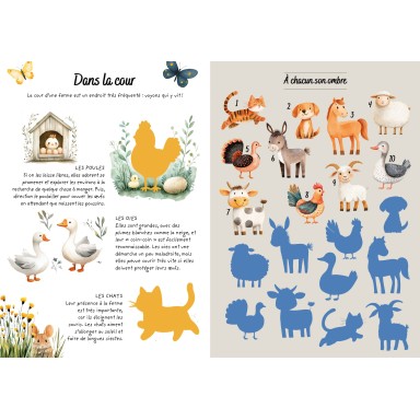 Stickers et activités. Visite à la ferme