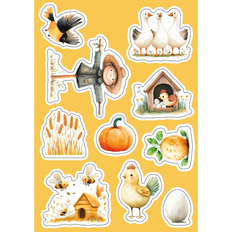 Stickers et activités. Visite à la ferme
