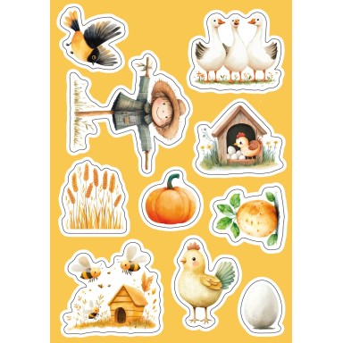Stickers et activités. Visite à la ferme