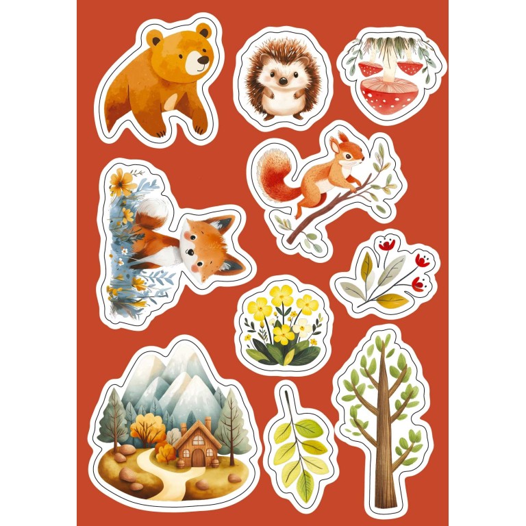 Stickers et activités. La montagne
