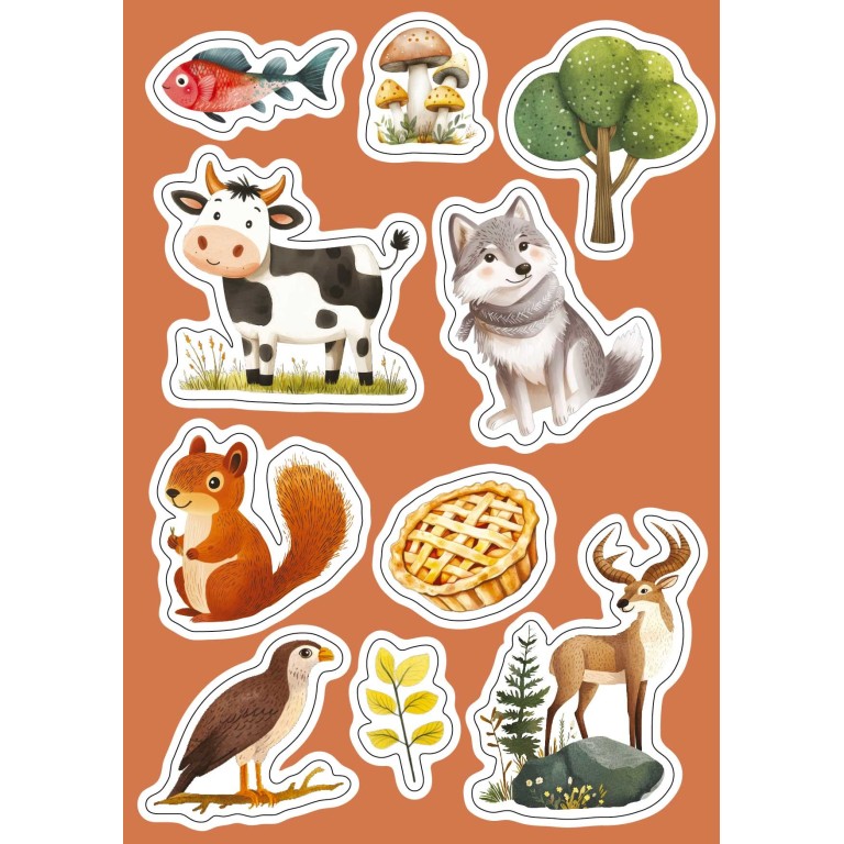 Stickers et activités. La montagne