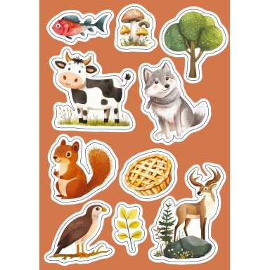 Stickers et activités. La montagne