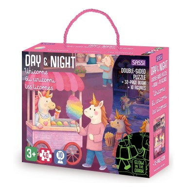 Puzzle Day & Night. Unicorns