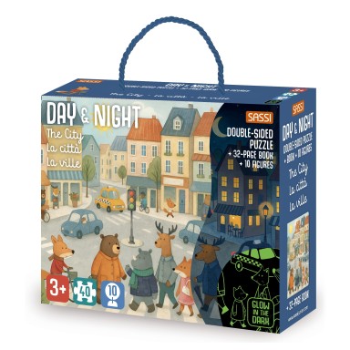 Puzzle Day & Night. The City