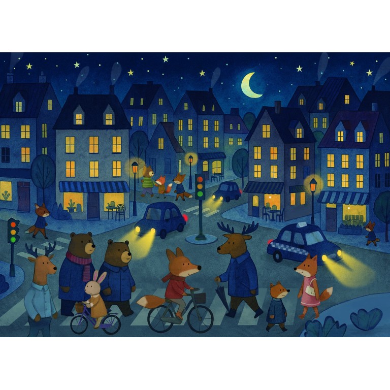 Puzzle Day & Night. The City