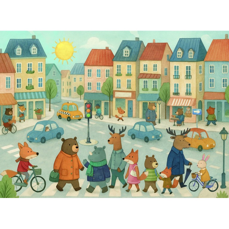Puzzle Day & Night. La ville