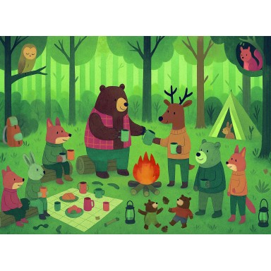 Puzzle Day & Night. La forêt