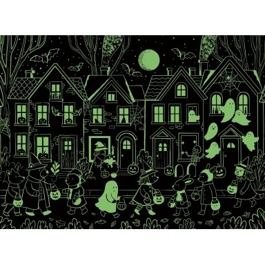 Puzzle Day & Night. Halloween