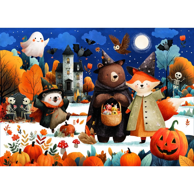Magico puzzle ad acqua. Halloween