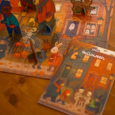 Puzzle Day & Night. Halloween