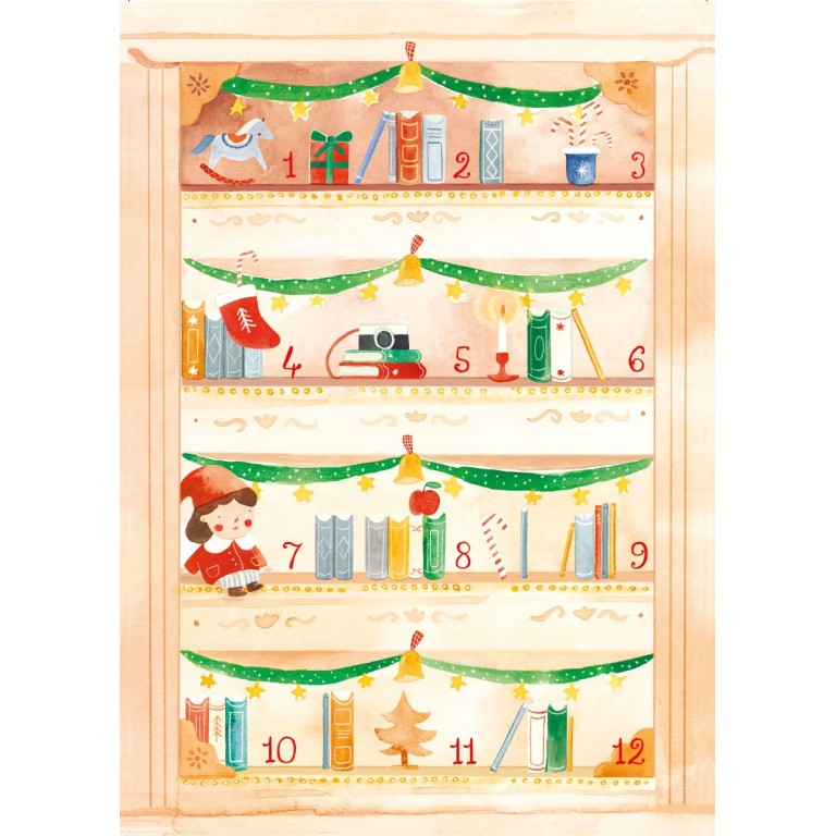 Calendrier de l'Avent. La bibliothèque du lutin