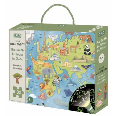 Puzzle Night and Day. Discover the World - La Terre
