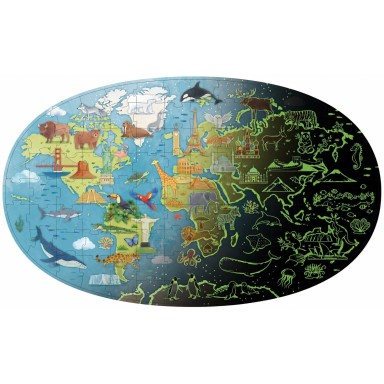 Puzzle Night and Day. Discover the World - La Terre