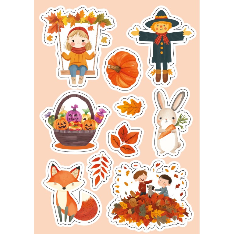 Stickers et activités. Automne