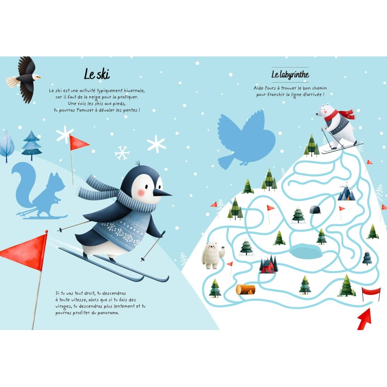 Stickers et activités. L'hiver