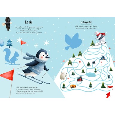 Stickers et activités. L'hiver