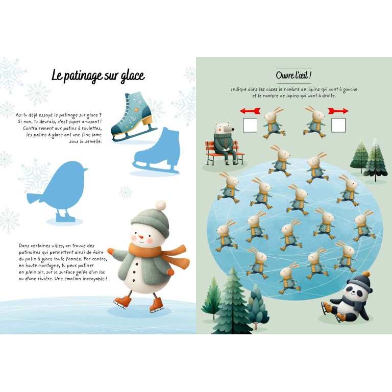 Stickers et activités. L'hiver